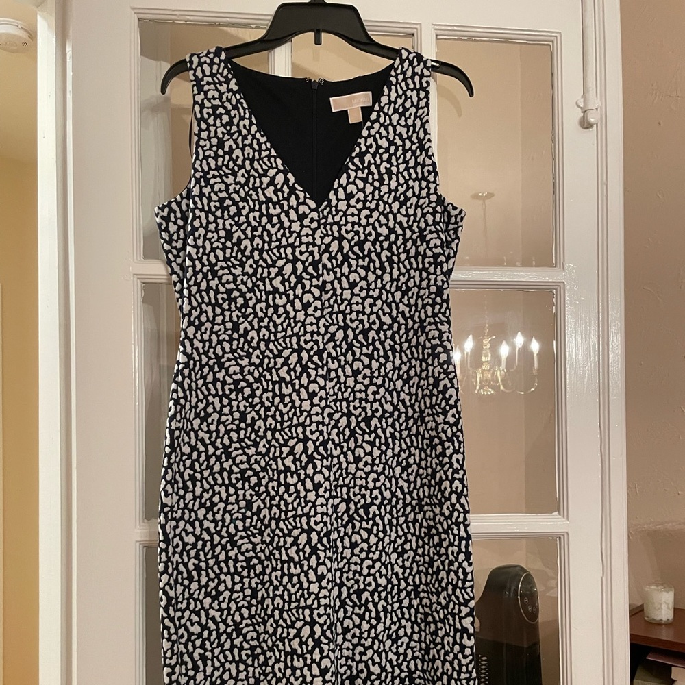 Michael Kors jersey dress size 12 dark blue/light gray